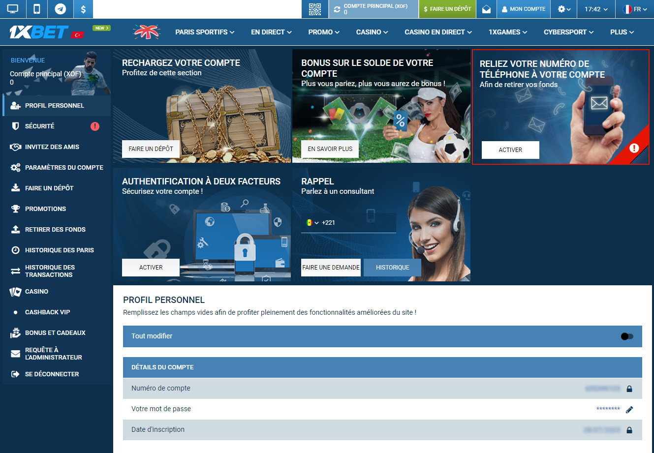 Comment placer un pari en direct sur 1xBet. Screen 1.