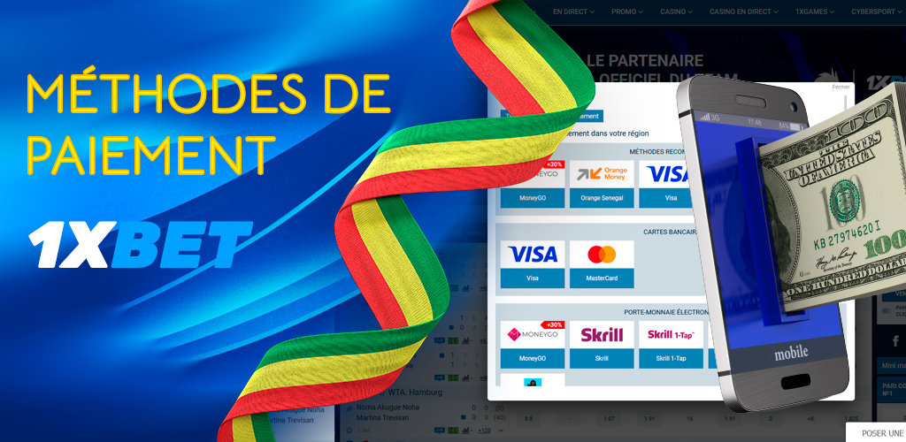 Méthodes de paiement mobile au Sénégal sur 1xBet.