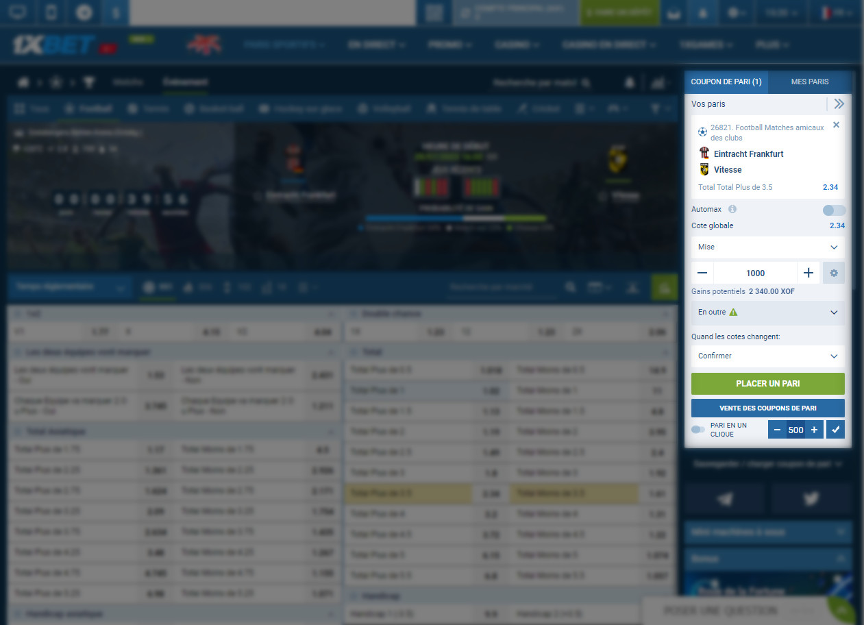 Comment parier sur le football avec 1xBet. Screens 5.