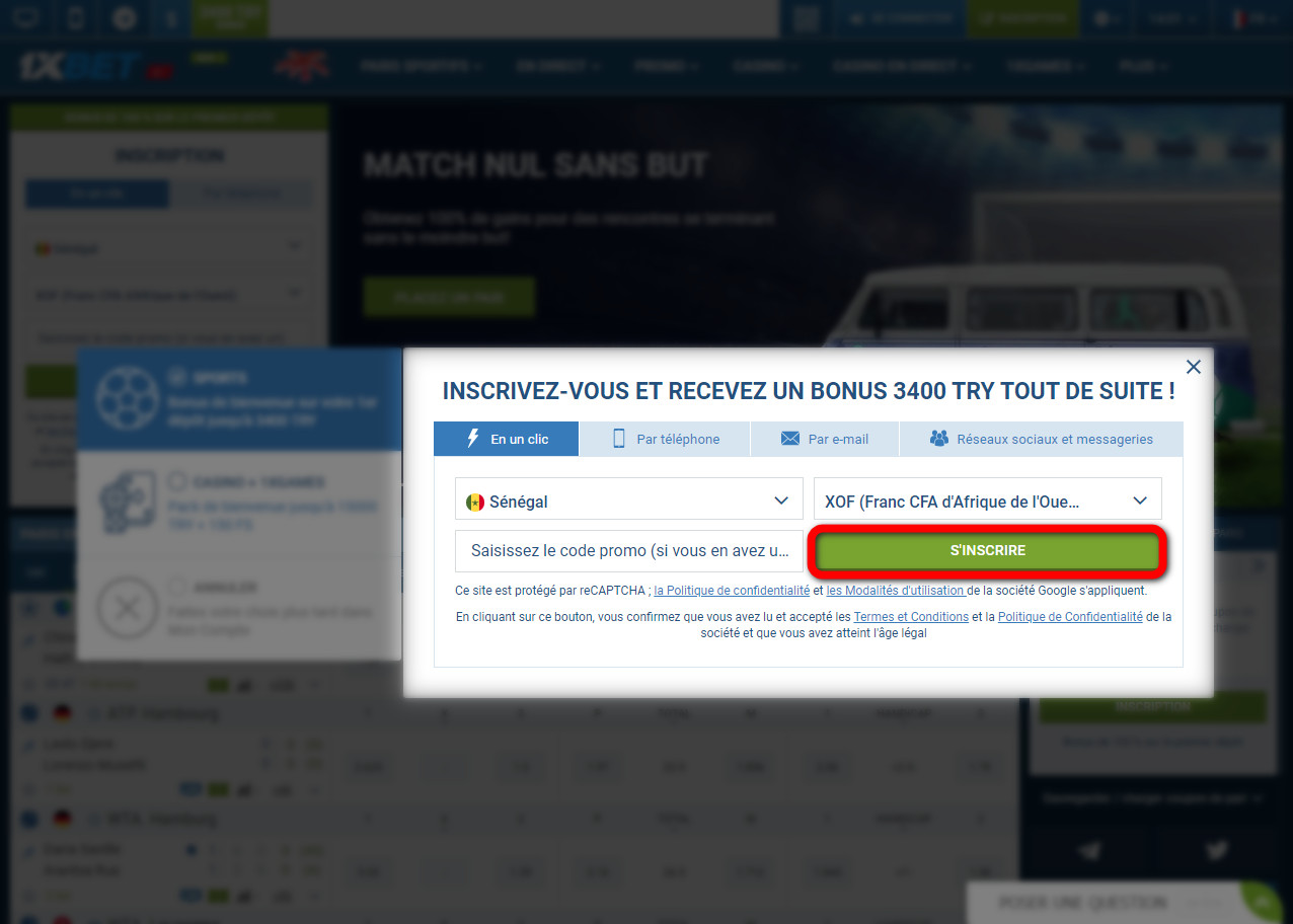 Comment parier sur le football avec 1xBet. Screens 1.